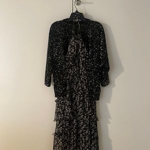 Maxi Dress with Sequin Jacket